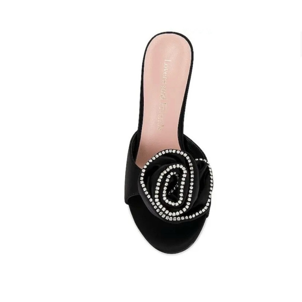 New Revolve Lovers and Friends x
Rachel Merle Satin Rosette Heels in
Black Sz. 8 - Picture 2 of 11